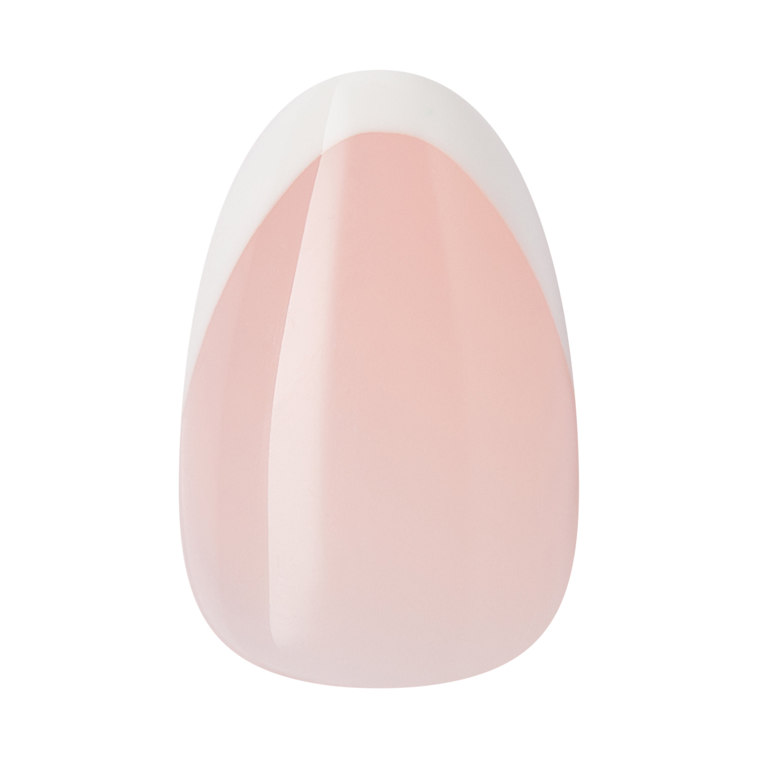 KISS CORE French Tip Press On Nails Almond, ‘Passionate’, White, Short Length, 32 Count