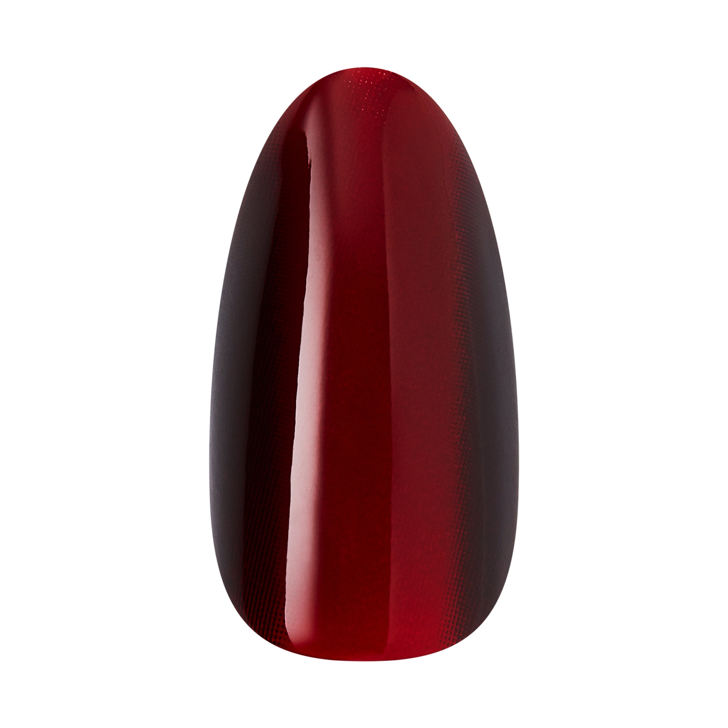 KISS CORE Magnetic Press On Nails Almond, ‘Apple Blossom’, Red, Medium Length, 32 Count