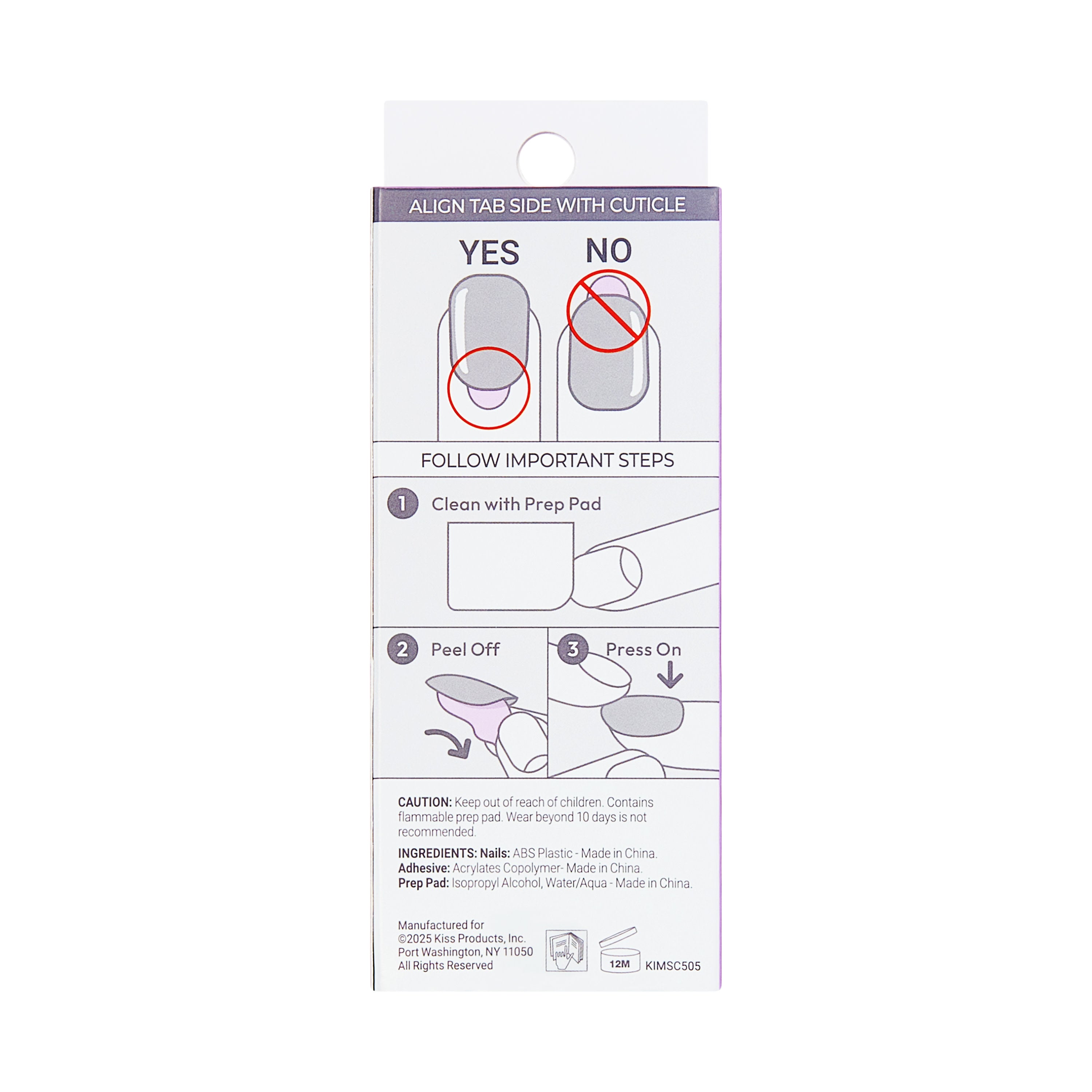 imPRESS Classic French Press On Nails, No Glue Needed, White Tips, Short Square, 30 Ct.