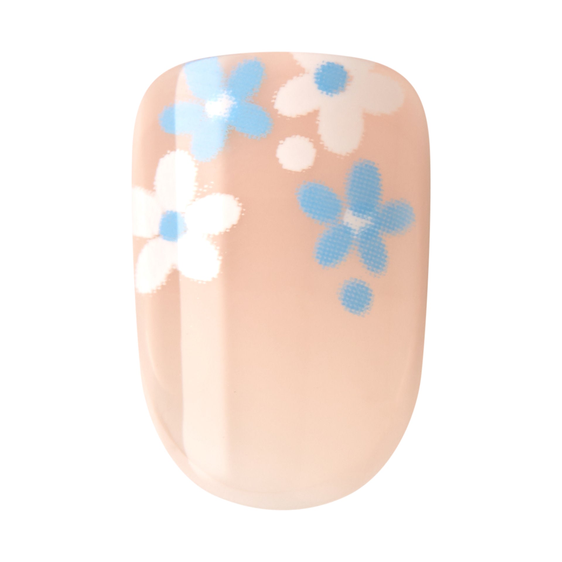 imPRESS Modern French Tip Press On Nails, No Glue Needed, Blue Tips, Short Square, 30 Ct.
