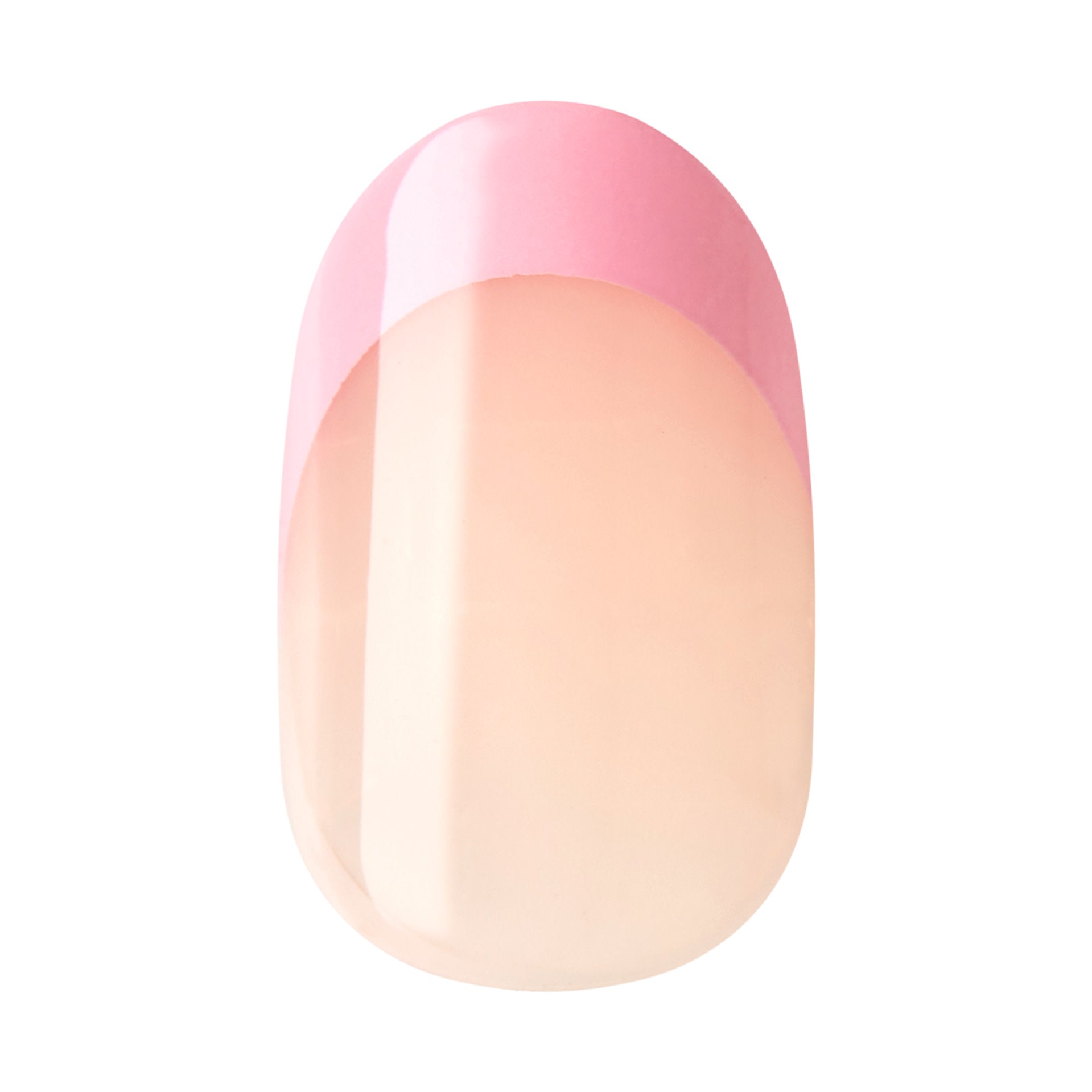 imPRESS Modern French Tip Press On Nails, No Glue Needed, Pink Tips, Short Oval, 30 Ct.