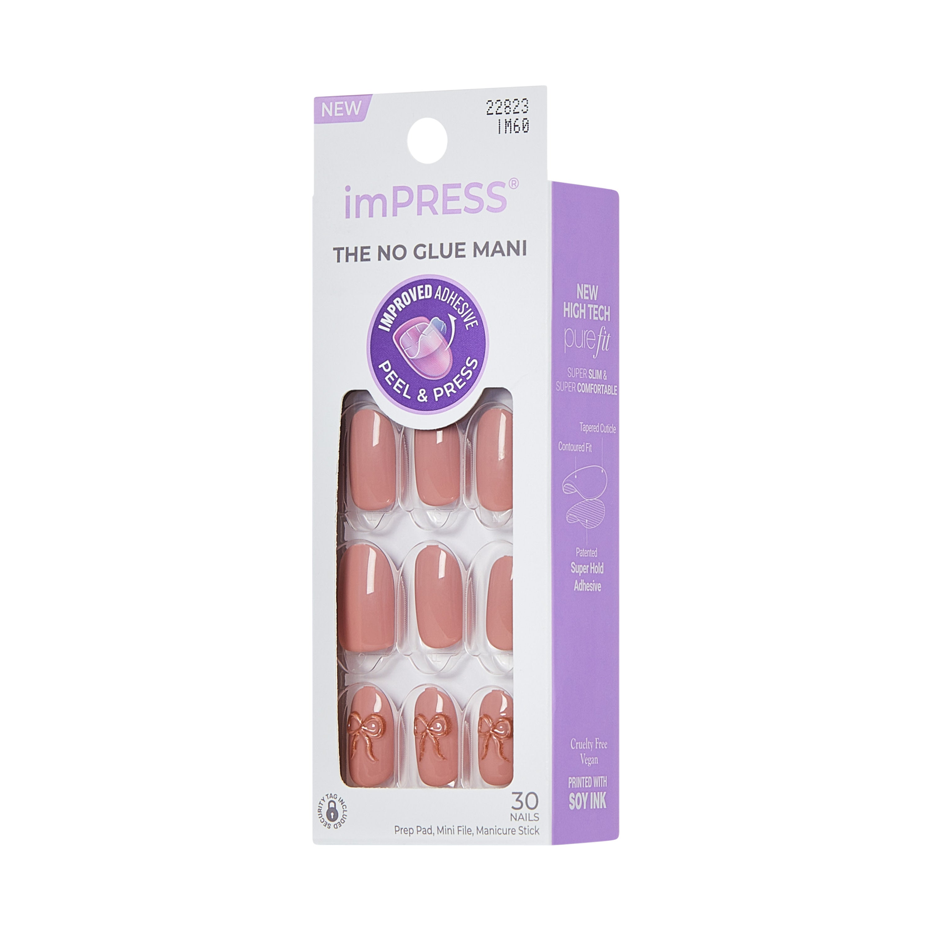 KISS imPRESS Press On Nails, ‘Close to you’, Neutral, Short Oval, 30 Count