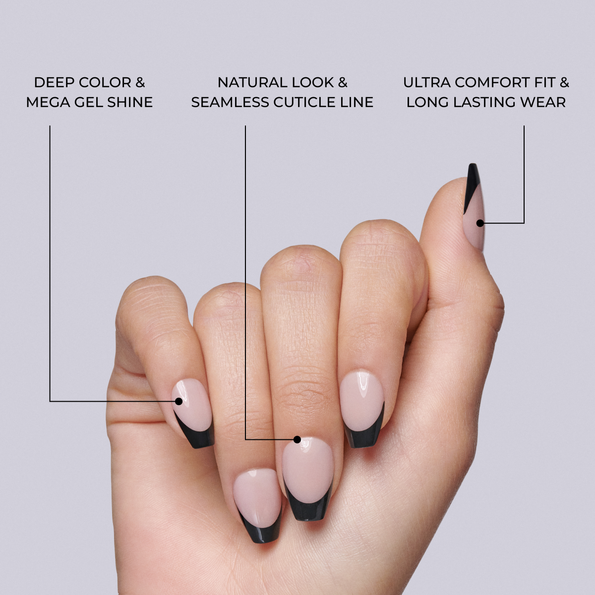 KISS Salon Acrylic French Color - Squared