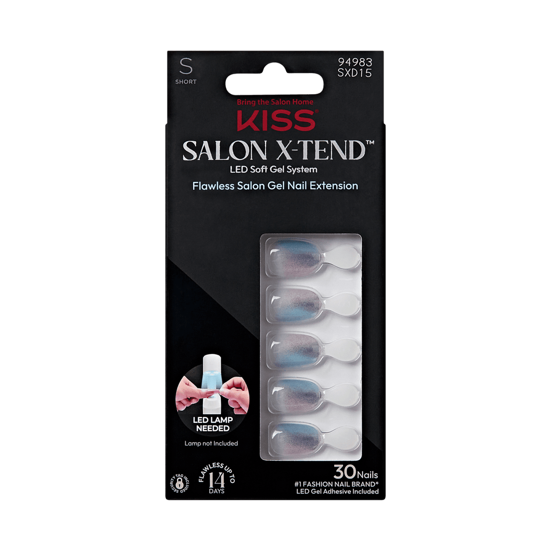 KISS Salon X-tend Design Press On Gel Nails - Changed