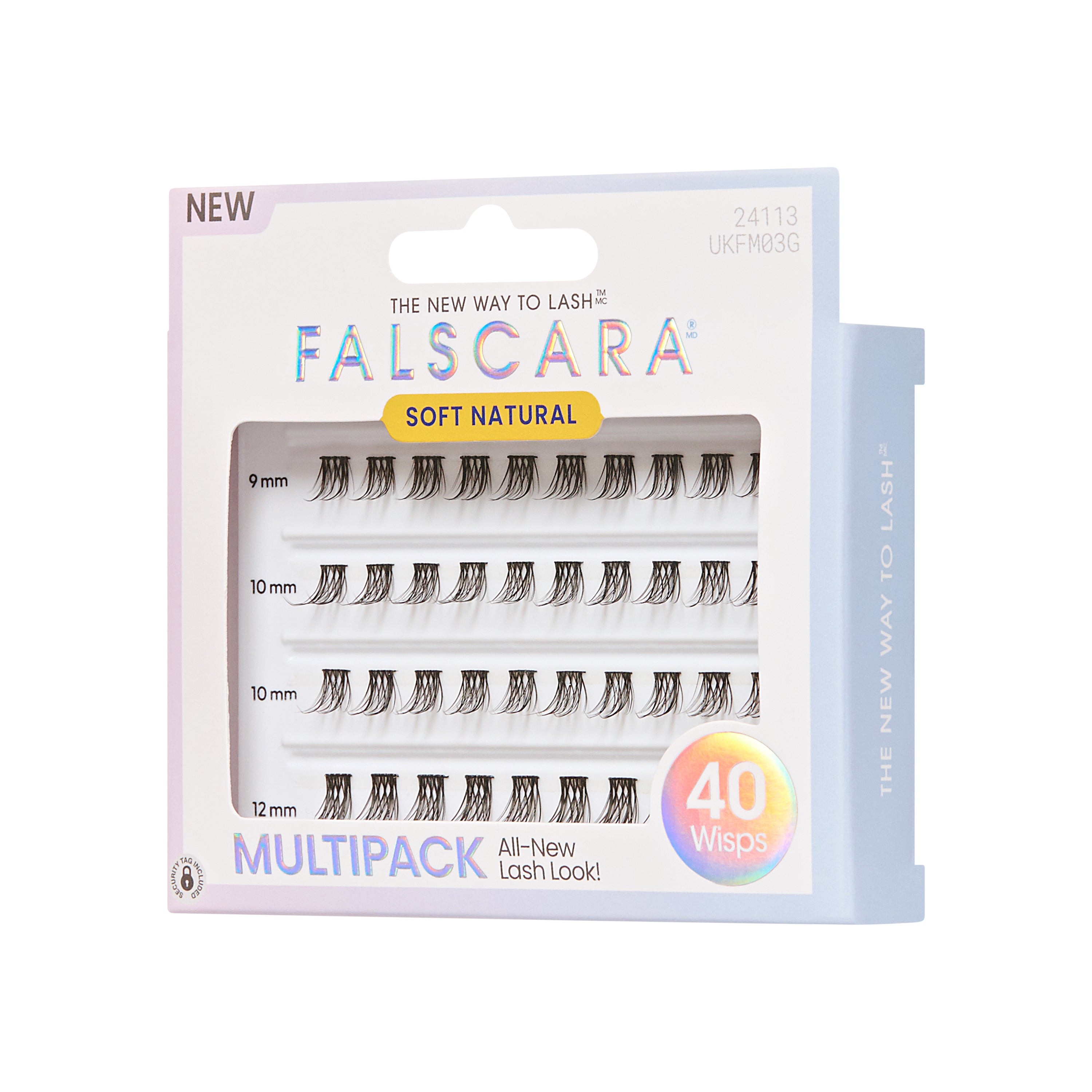 FALSCARA Lash Extensions, 40 Lash Clusters, Soft Natural