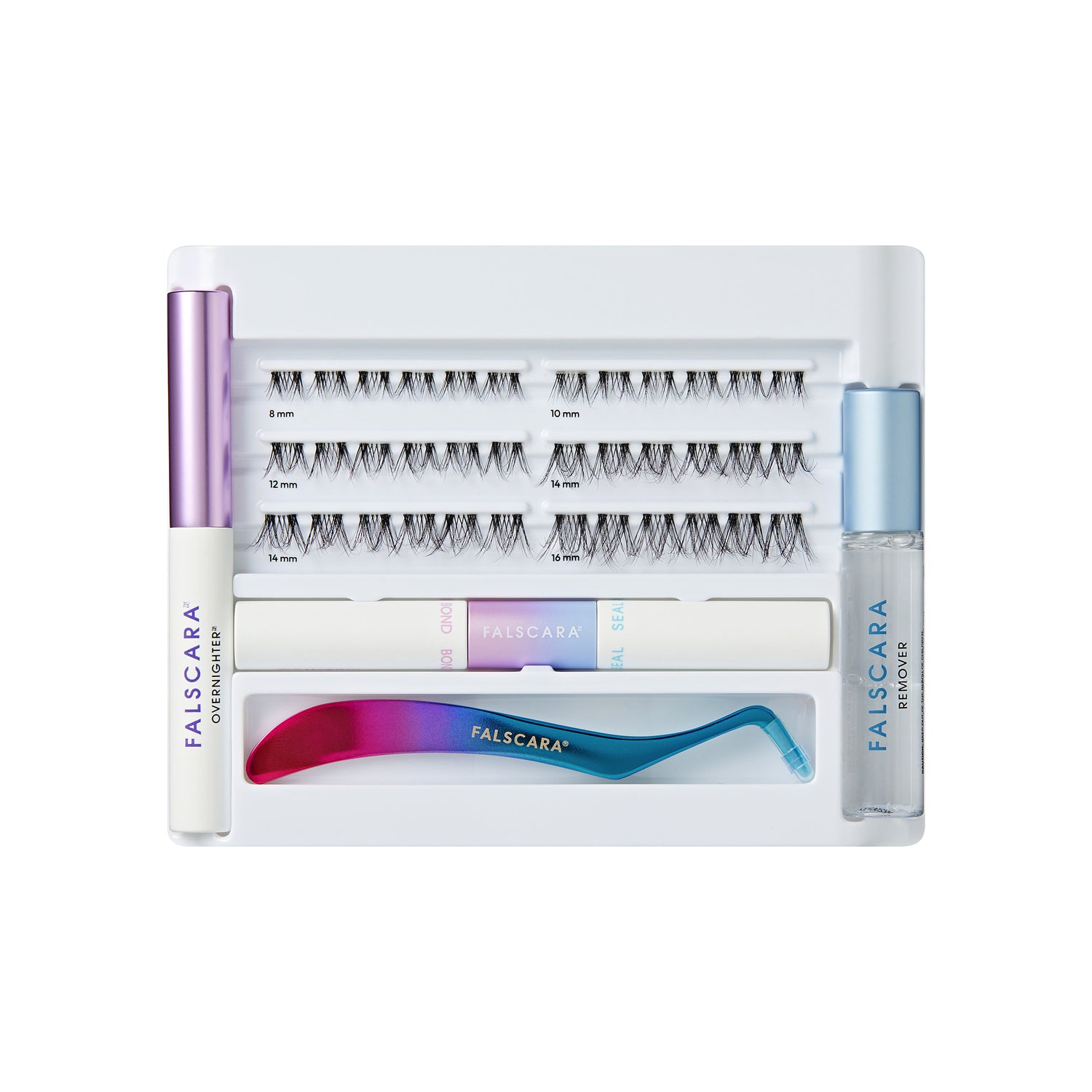 KISS FALSCARA False Eyelashes Ultimate Lash Extension Kit, Classic Wispy, 36 Lash Clusters