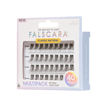 FALSCARA Lash Extensions, 40  Lash Clusters, Classic Natural