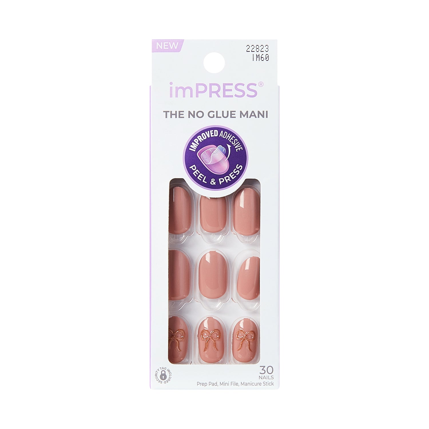 KISS imPRESS Press On Nails, ‘Close to you’, Neutral, Short Oval, 30 Count