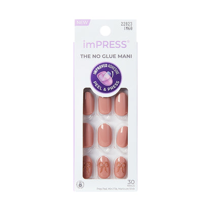 KISS imPRESS Press On Nails, ‘Close to you’, Neutral, Short Oval, 30 Count