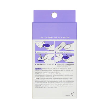 KISS CORE Color Press On Nails Almond, ‘Pinot Noir’, Burgandy, Medium, 32 Count