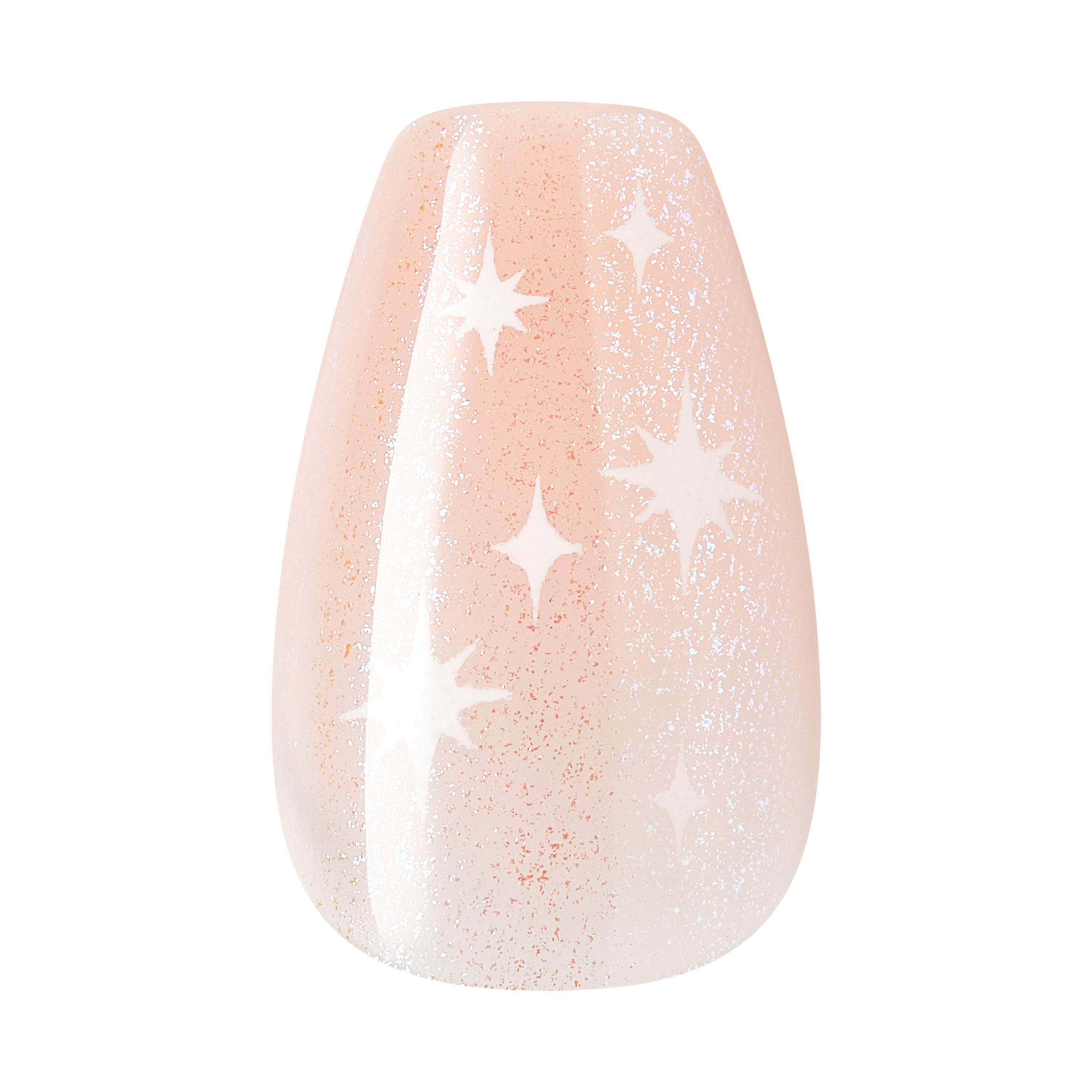 KISS CORE Design Press On Nails, ‘Cheers’, Pink, Short Coffin, 32 Count