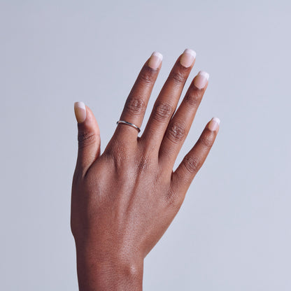KISS CORE French Tip Press On Nails, ‘Your Moment’, White, Real Short Squoval, 32 Count