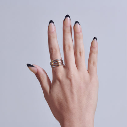 KISS CORE French Tip Press On Nails Almond, ‘Full of Fun’, Black, Medium, 32 Count