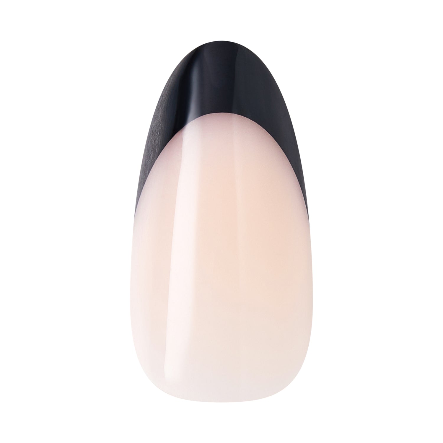 KISS CORE French Tip Press On Nails Almond, ‘Full of Fun’, Black, Medium, 32 Count