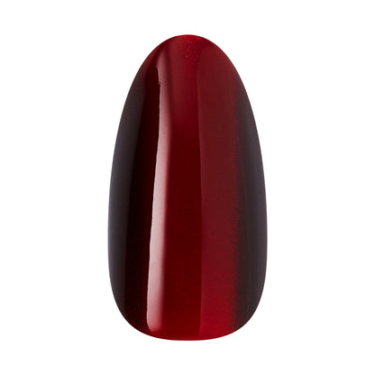 KISS CORE Magnetic Press On Nails Almond, ‘Apple Blossom’, Red, Medium Length, 32 Count