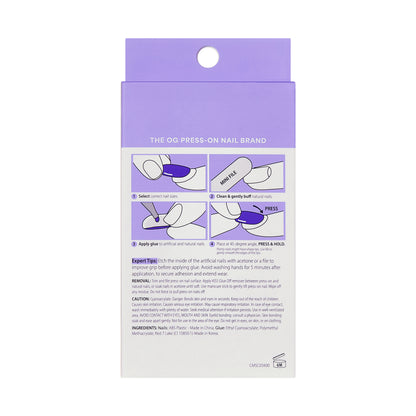 KISS CORE Magnetic Press On Nails, ‘Flaming’, Berry, Short Round, 32 Count