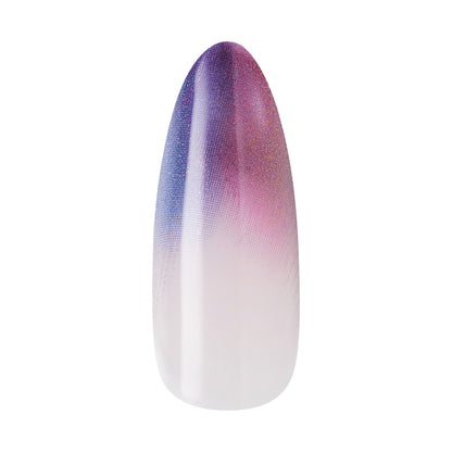 KISS CORE Magnetic Press On Nails, ‘Twinkling Stars’, Purple, Long Round, 32 Count