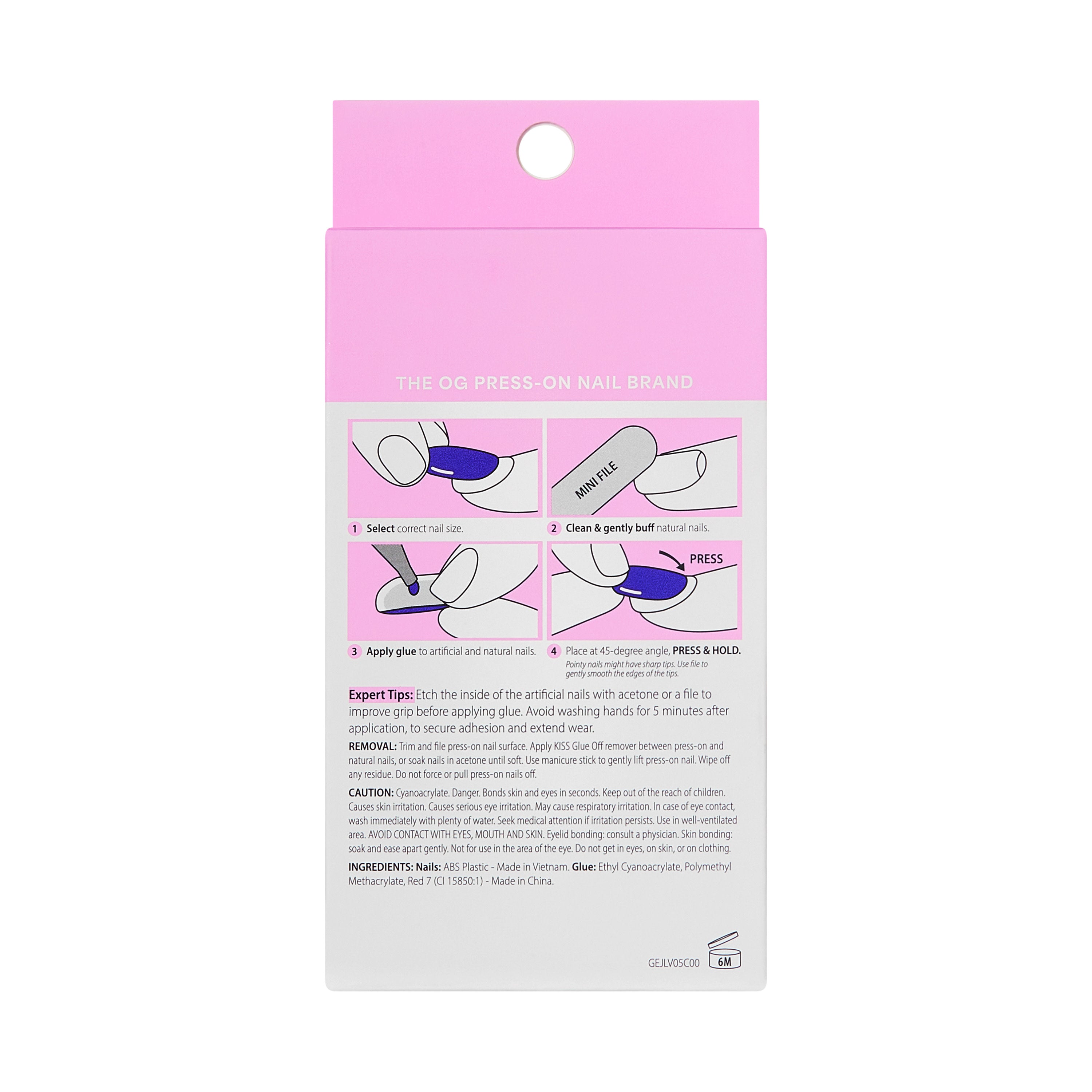 KISS GLAM 3D &amp; Jeweled Press On Nails , ‘Wrapped in Beauty’, Neutral, Long Square, 32 Count