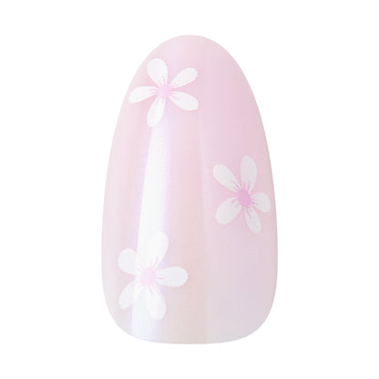 KISS GLAM 3D &amp; Jeweled Press On Nails  Almond, ‘Breeze of Bliss’, Pink, Medium, 32 Count