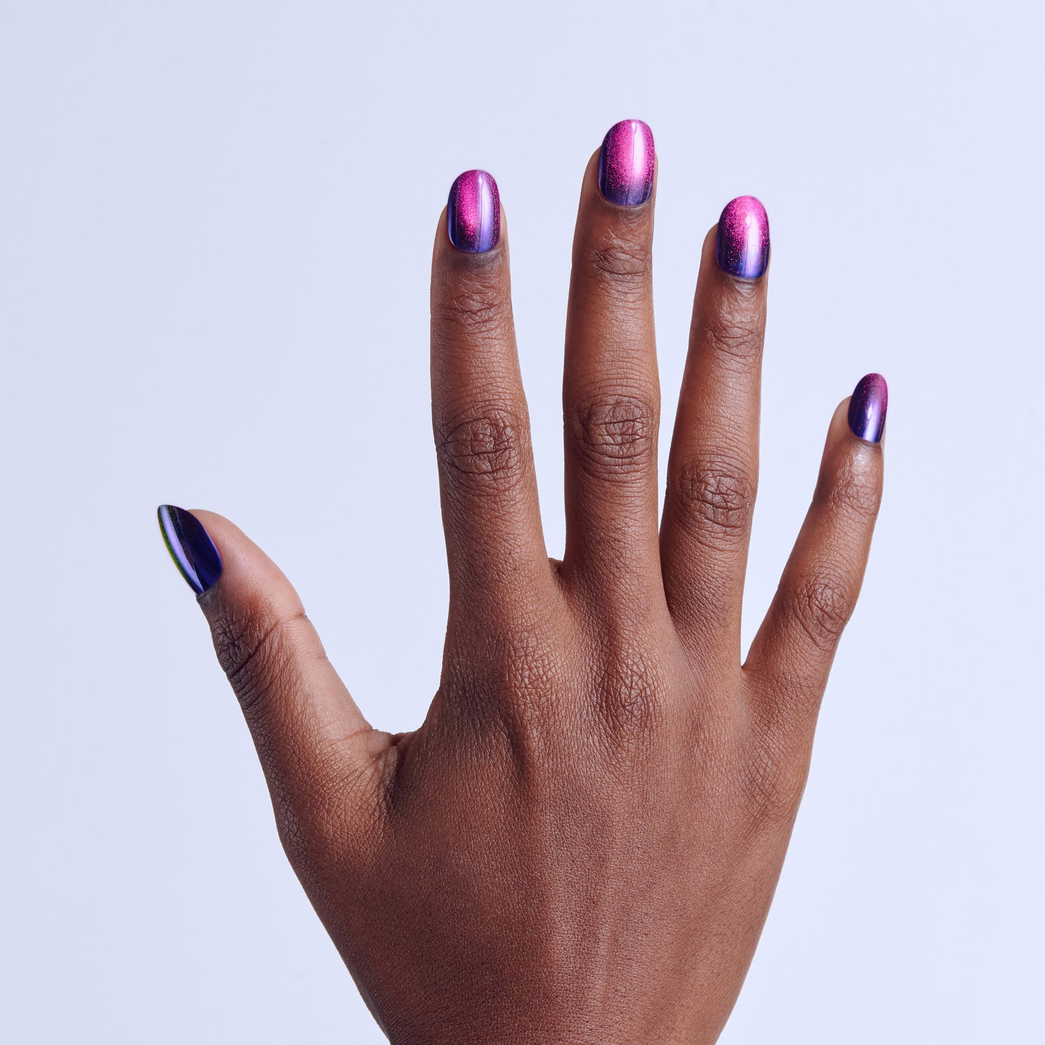 KISS GLAM Embellished Press On Nails, ‘Simple Joys’, Purple, Short Round, 32 Count