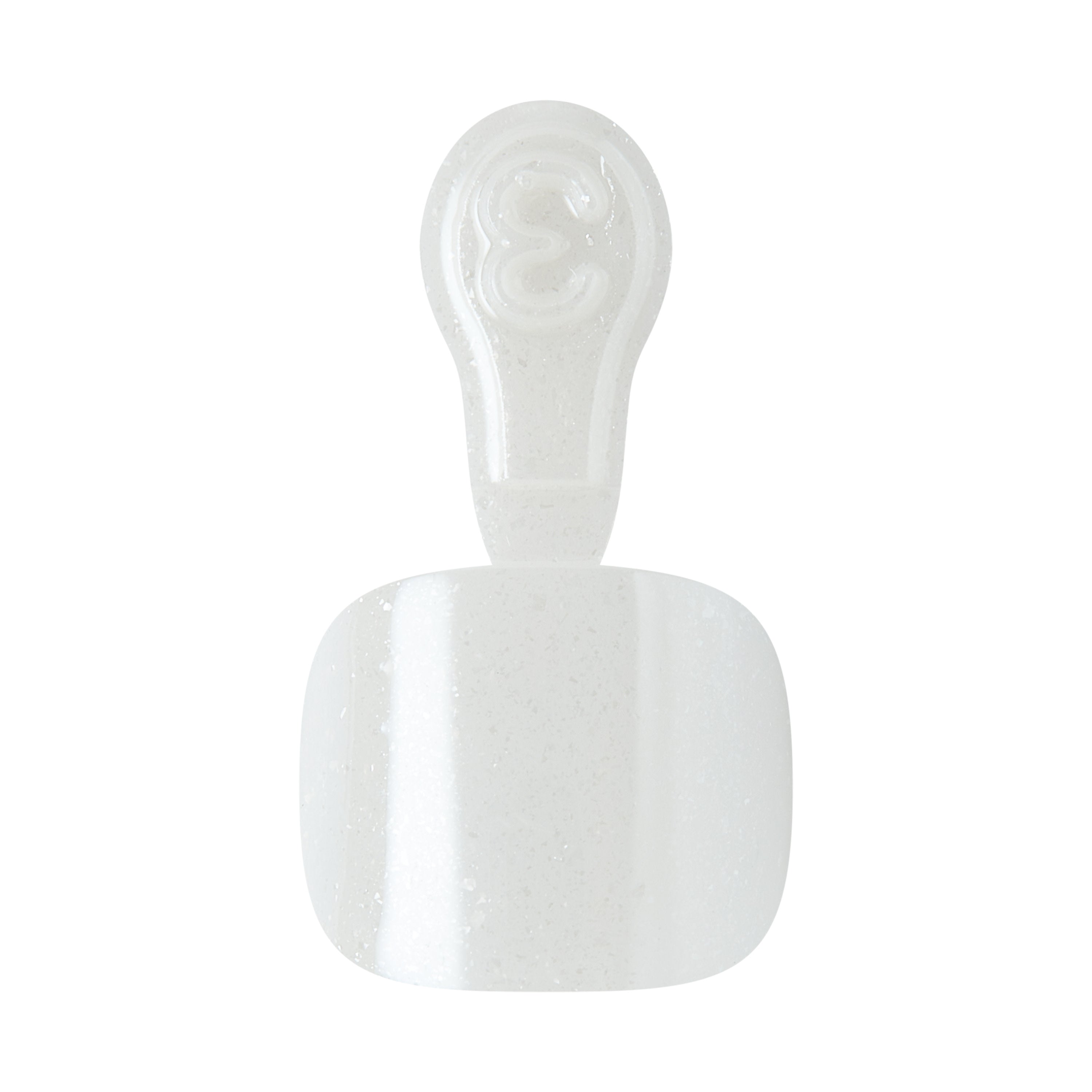 KISS GLAM Press On Toenails, ‘Twinkle Toes’, White, 26 Count