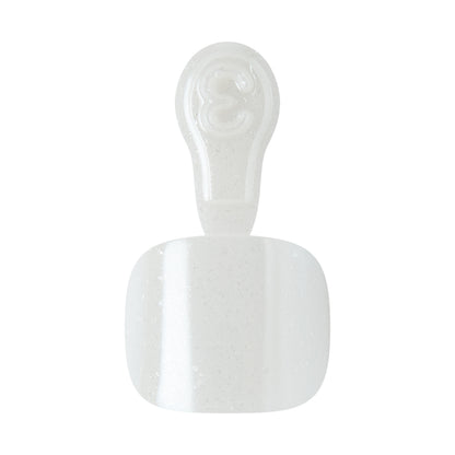 KISS GLAM Press On Toenails, ‘Twinkle Toes’, White, 26 Count