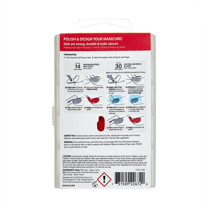 KISS Professional Full Cover Press On Nails, &
