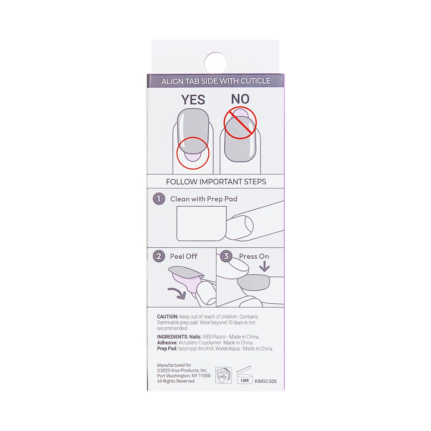 imPRESS Classic French Press On Nails, No Glue Needed, White Tips, Short Square, 30 Ct.