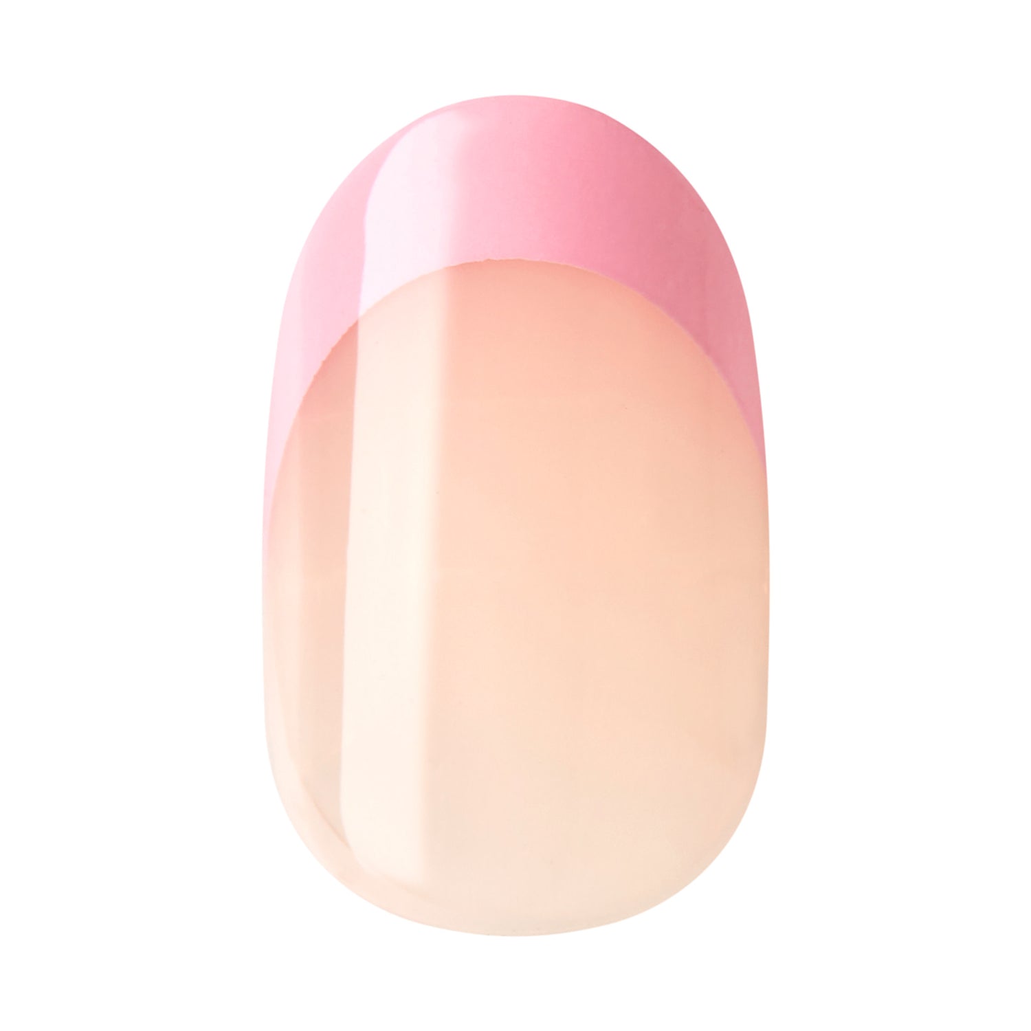 imPRESS Modern French Tip Press On Nails, No Glue Needed, Pink Tips, Short Oval, 30 Ct.
