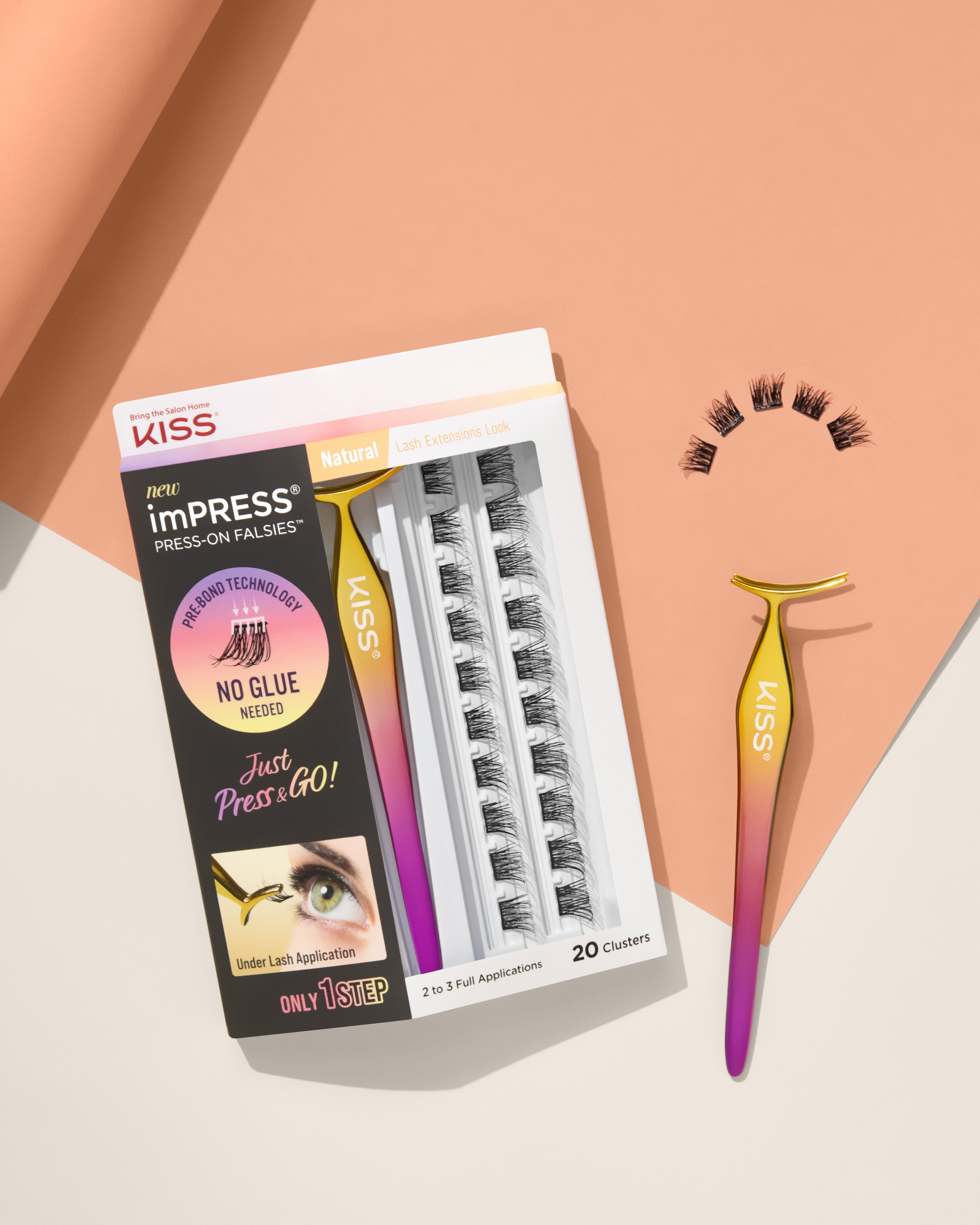 Deals imPRESS Press-On Falsies Eyelash Clusters PR kit