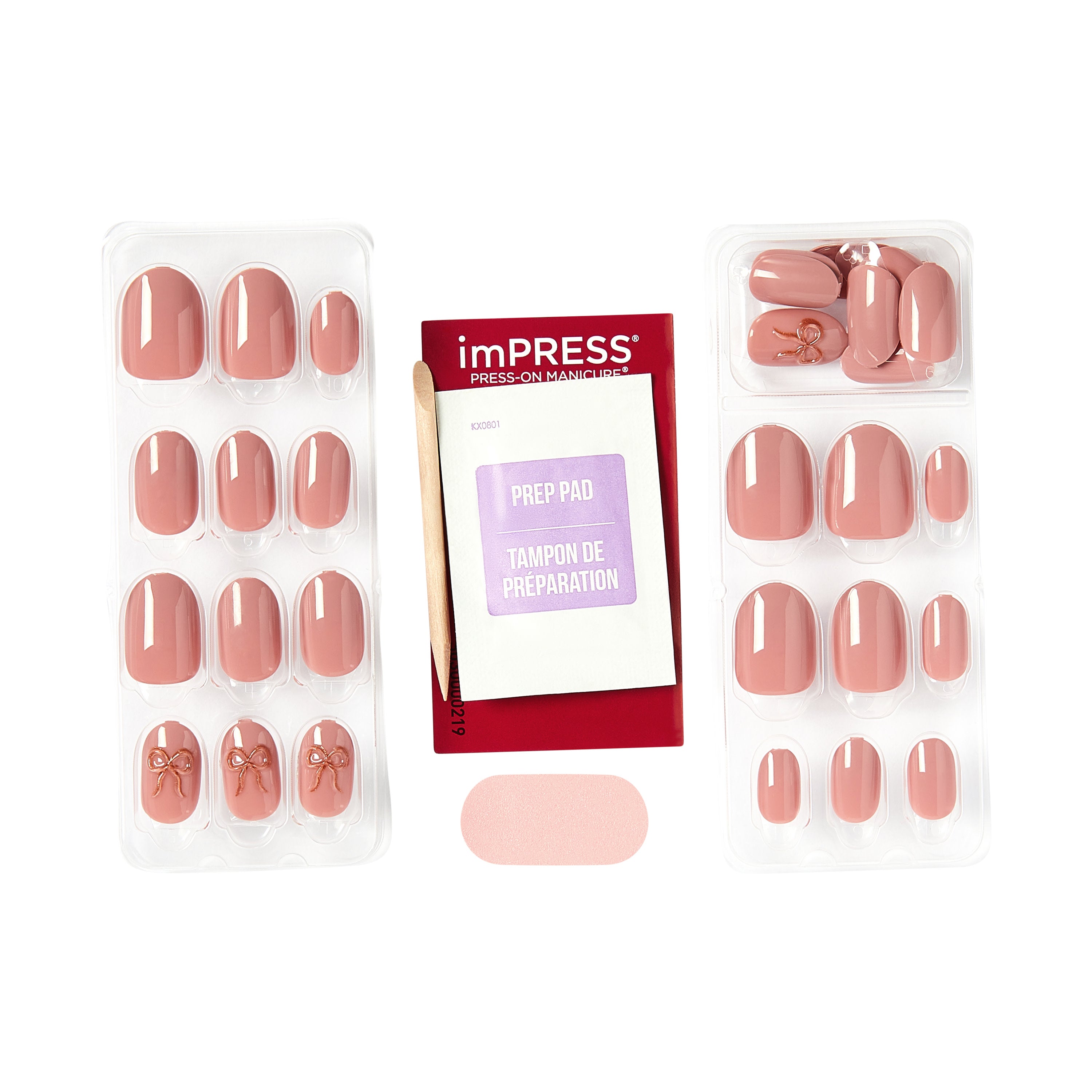 KISS imPRESS Press On Nails, ‘Close to you’, Neutral, Short Oval, 30 Count
