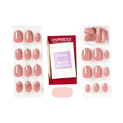 KISS imPRESS Press On Nails, ‘Close to you’, Neutral, Short Oval, 30 Count