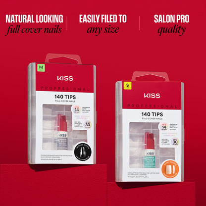 KISS Professional Full Cover Press On Nails, &