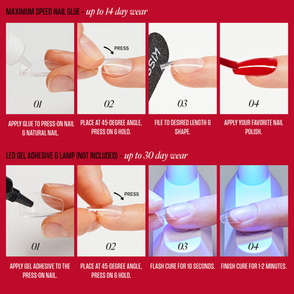 KISS Professional Full Cover Press On Nails, &