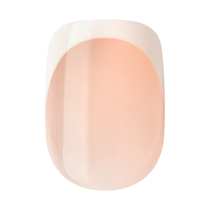 imPRESS Classic French Press On Nails, No Glue Needed, White Tips, Short Square, 30 Ct.