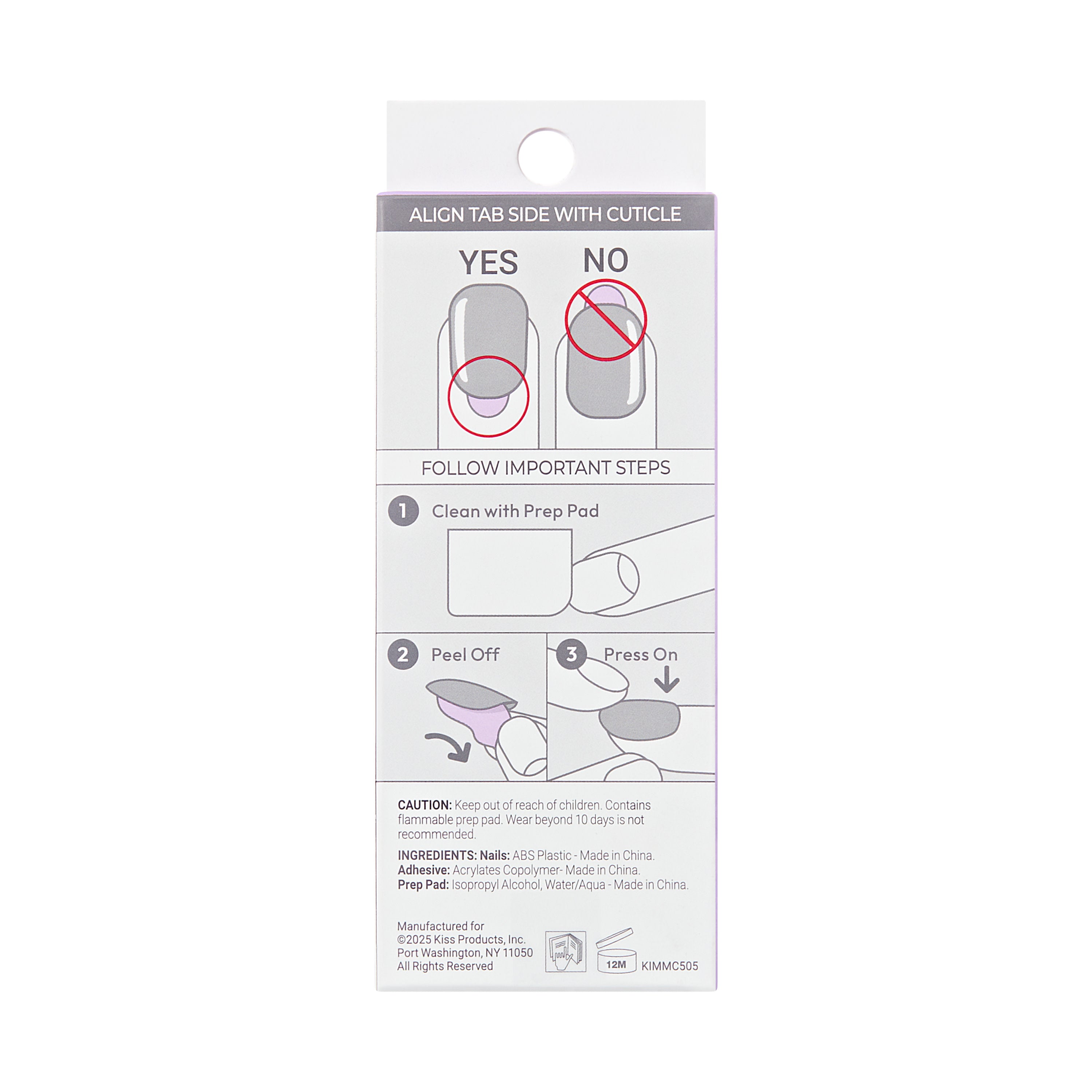 imPRESS Classic French Press On Nails, No Glue Needed, White Tips, Medium Coffin, 30 Ct.