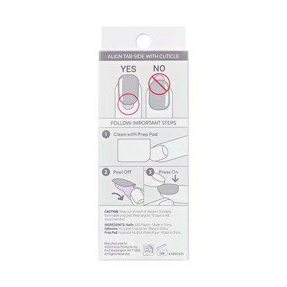 imPRESS Classic French Press On Nails, No Glue Needed, White Tips, Medium Coffin, 30 Ct.