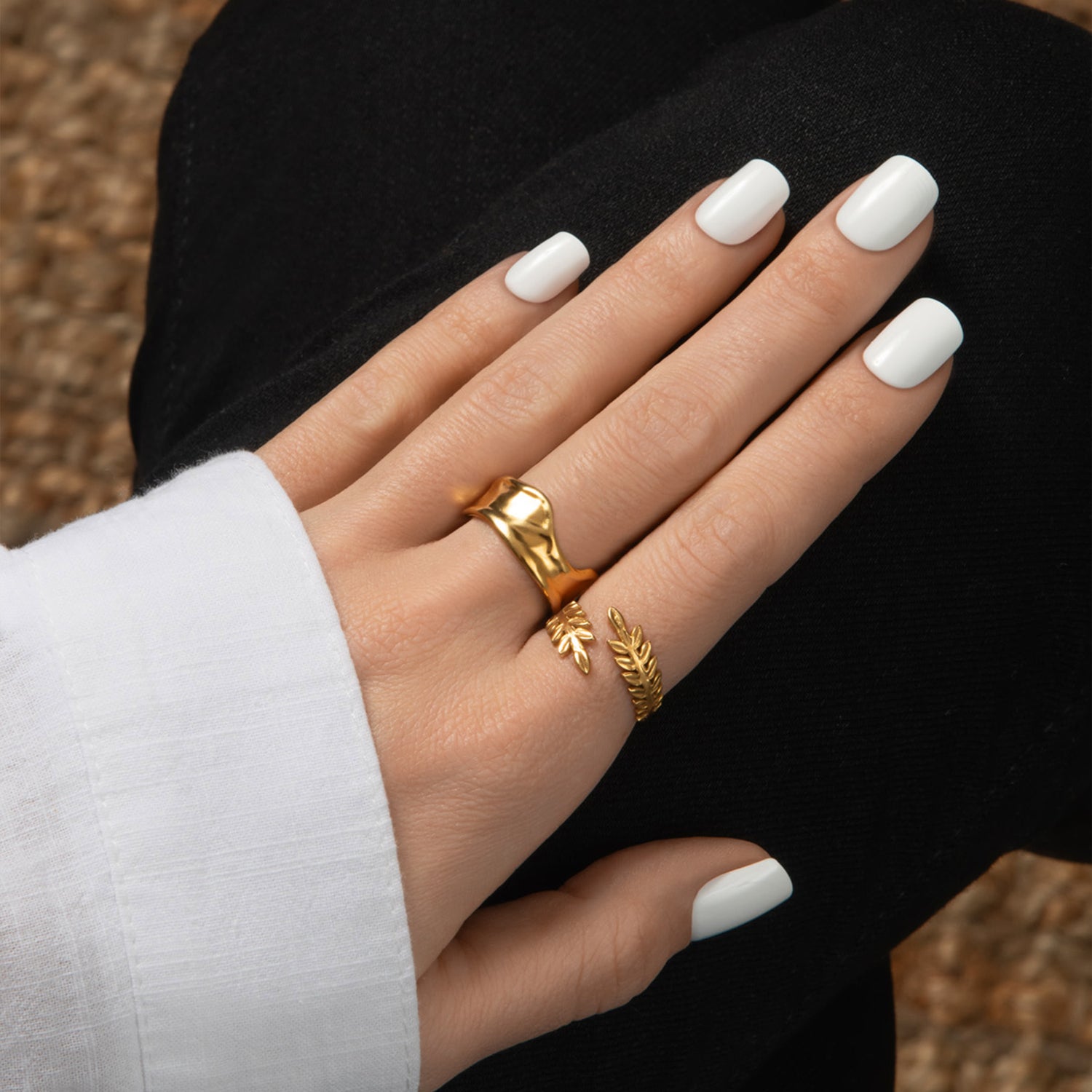 imPRESS Color Press On Nails, No Glue Needed, White, Short Squoval, 30 Ct.