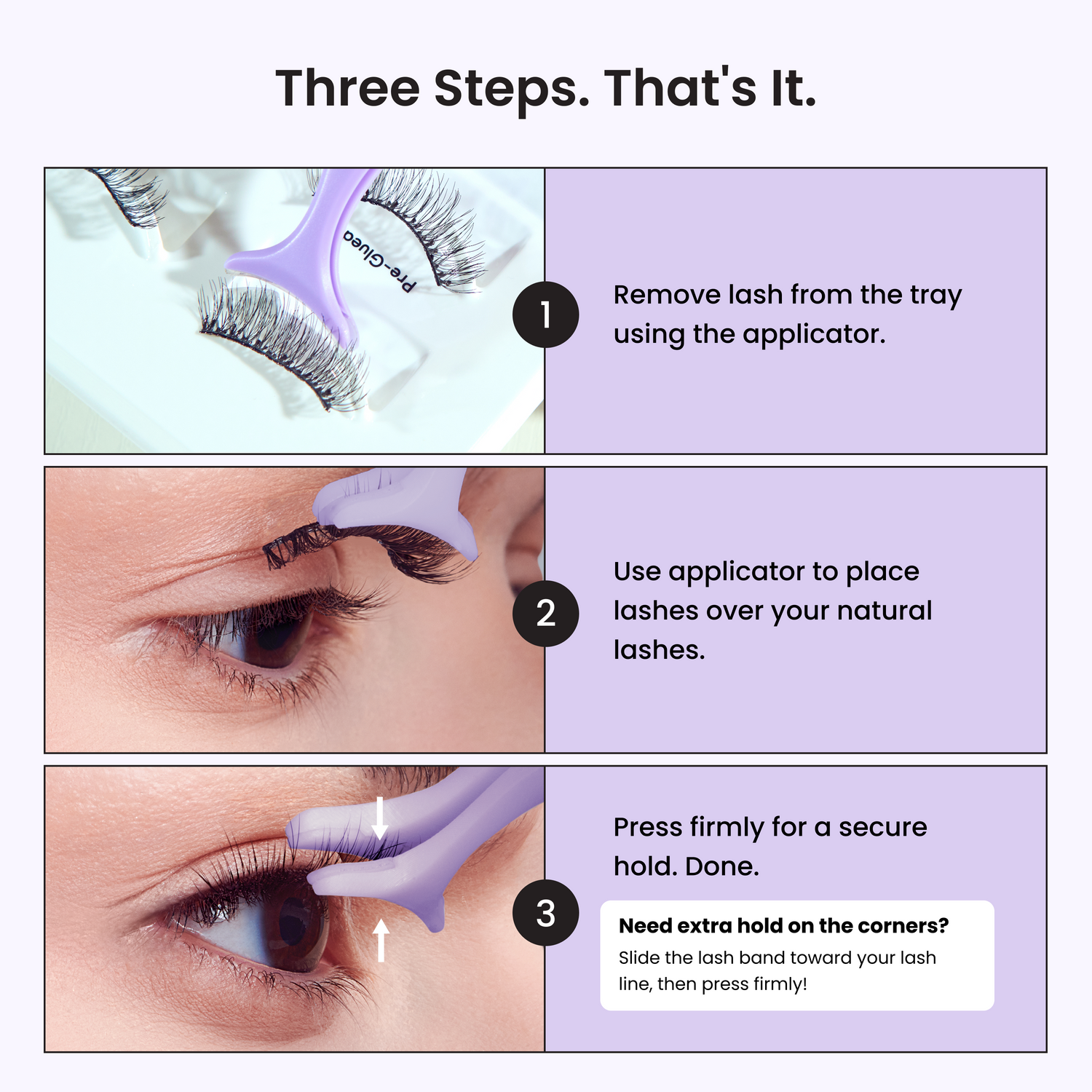 KISS imPRESS Pre-Glued Strip Lashes Kit, Classic Volume, 2 Pair Self Adhesive Eyelashes