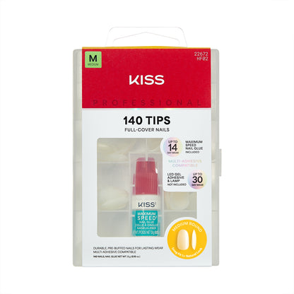 KISS Professional Full Cover Press On Nails, &