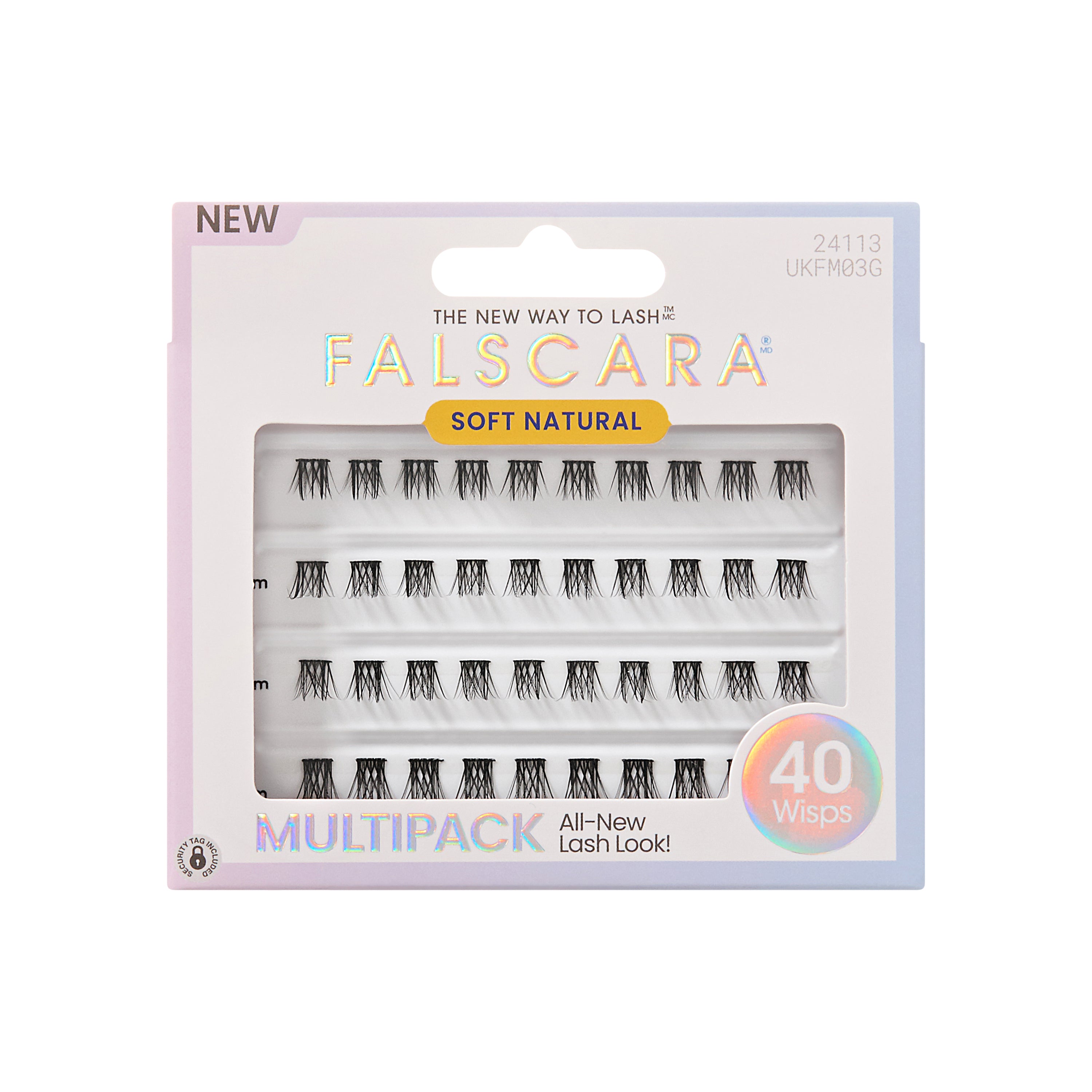 FALSCARA Lash Extensions, 40  Lash Clusters, Soft Natural