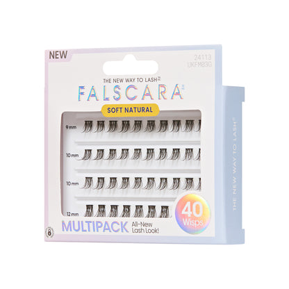 FALSCARA Lash Extensions, 40  Lash Clusters, Soft Natural