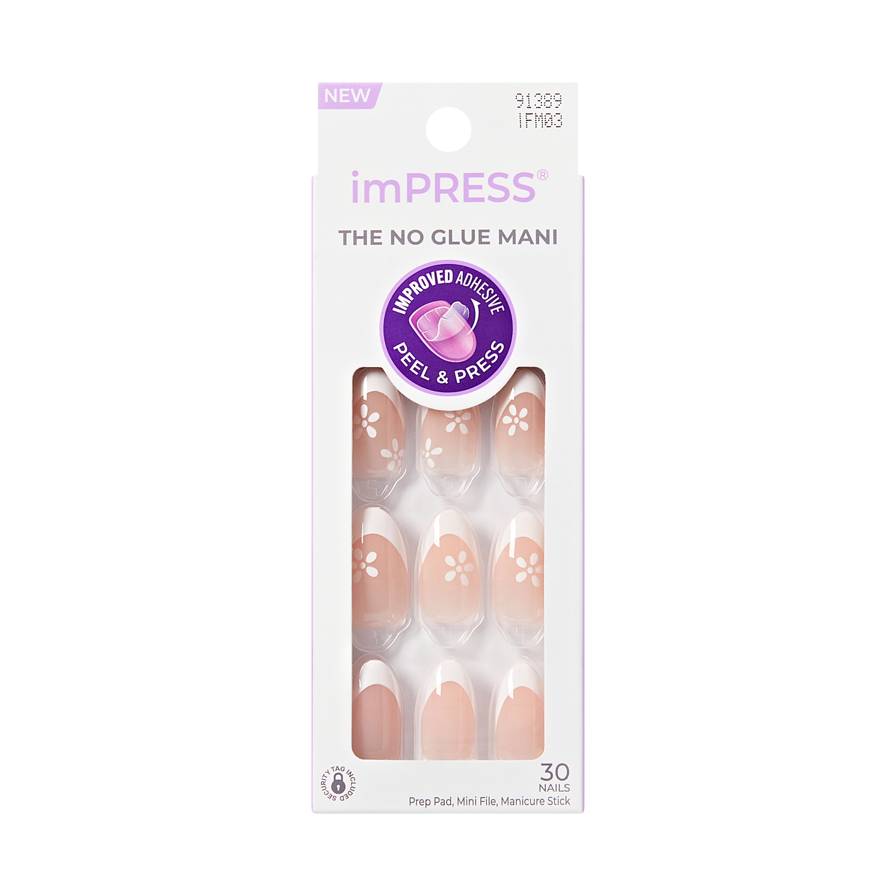 imPRESS Modern French Tip Press On Nails, &