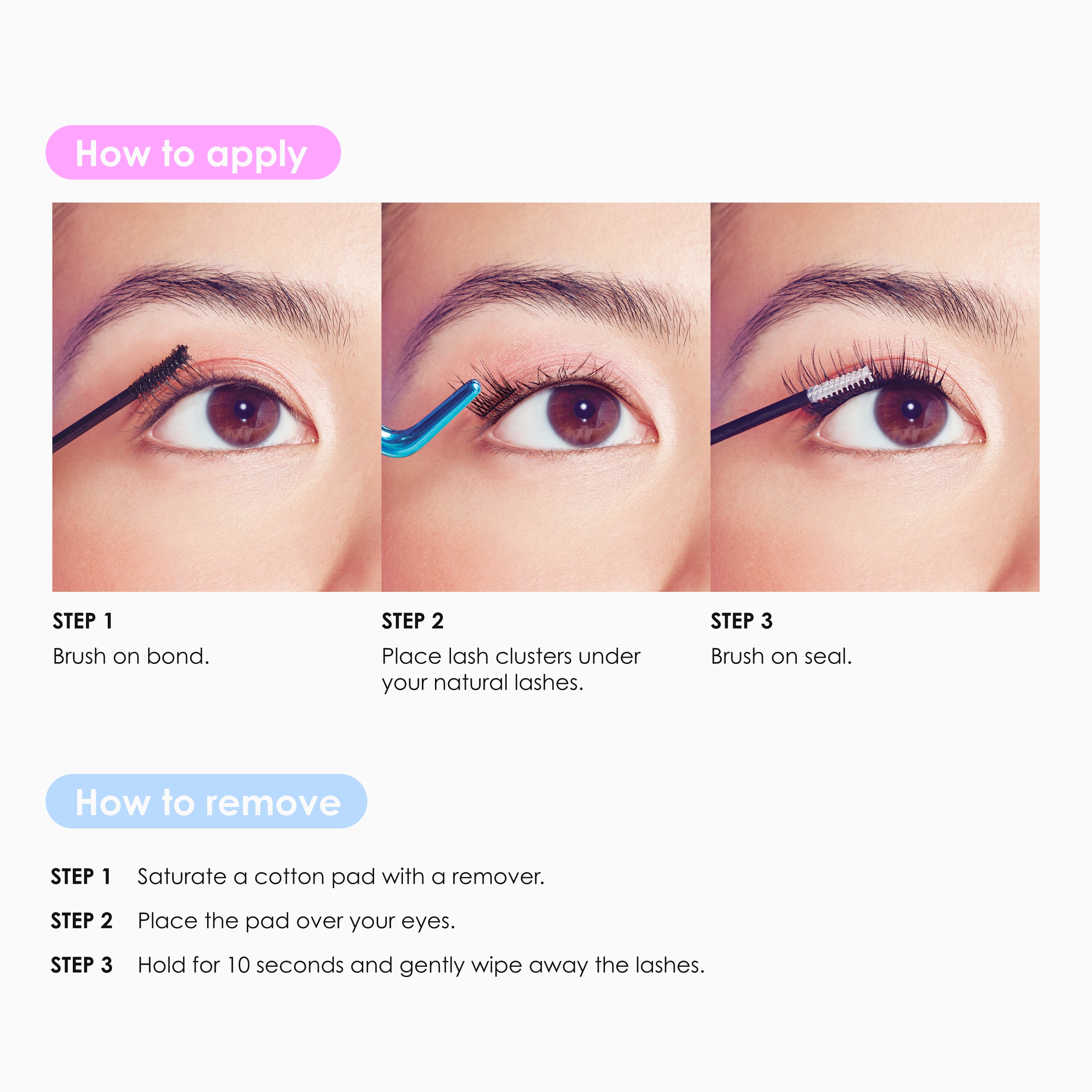 KISS FALSCARA False Eyelashes Ultimate Lash Extension Kit, Classic Wispy, 36 Lash Clusters